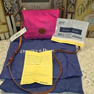 NWT Dooney & Bourke Nylon Fuchsia Crossbody Bag